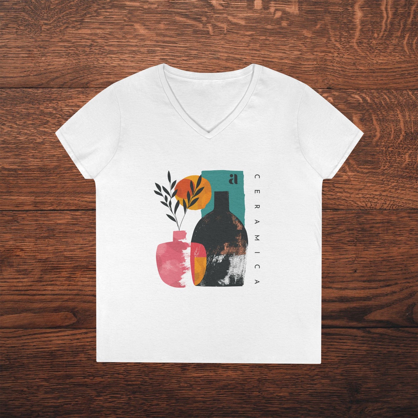 Alma Cerámica Abstract Art Ladies’ V-Neck Tee