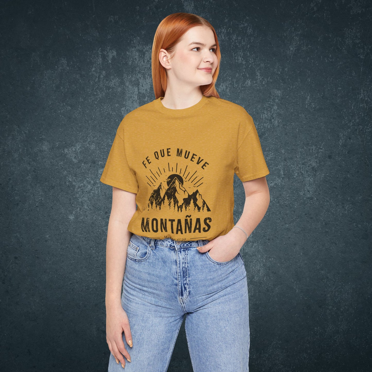 Camiseta “Fe Que Mueve Montañas” – (Mateo 17:20)
