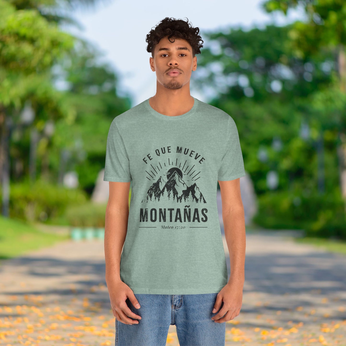 Camiseta “Fe Que Mueve Montañas” – (Mateo 17:20)