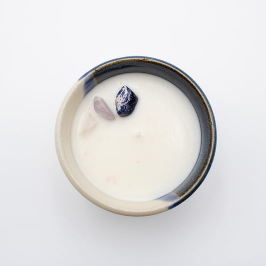 Crystal Glow Candle Bowl - Soft Cotton