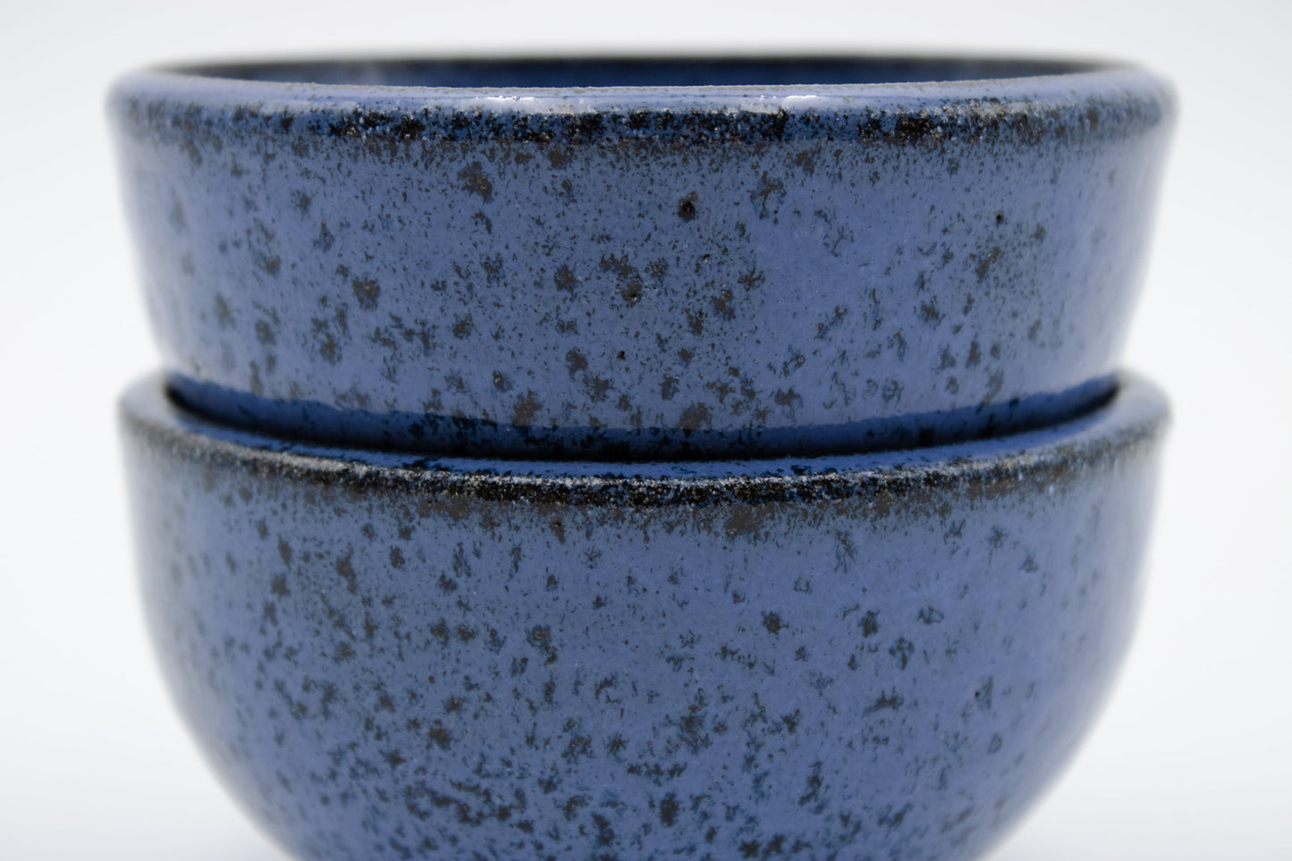 Periwinkle Pair – Small Black Clay Bowls