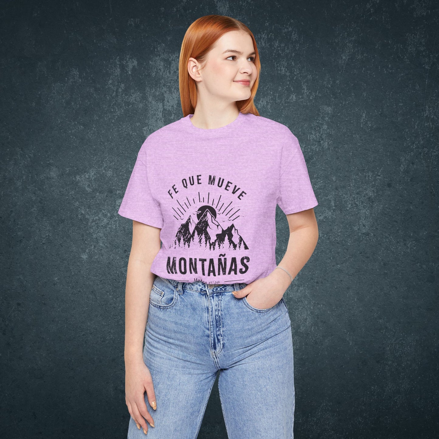 Camiseta “Fe Que Mueve Montañas” – (Mateo 17:20)