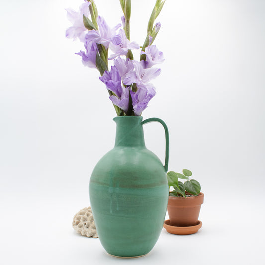 Copper Matte Green Pitcher Vase