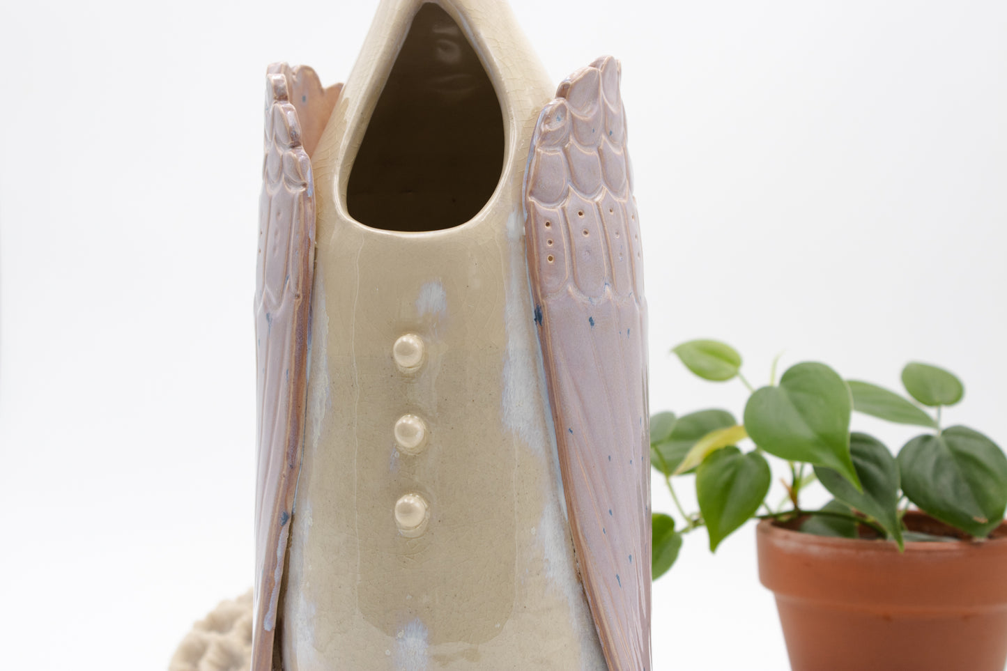 Blueburst Heron Vase