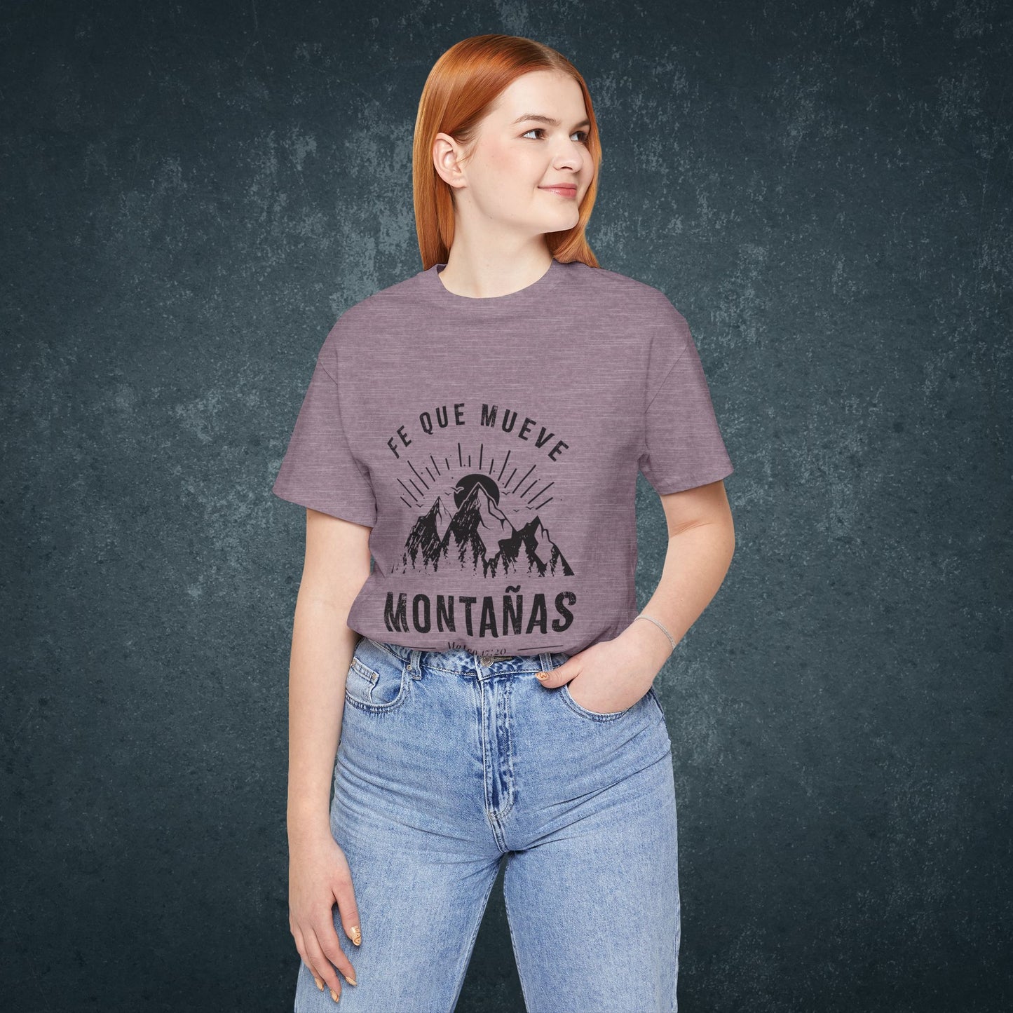 Camiseta “Fe Que Mueve Montañas” – (Mateo 17:20)