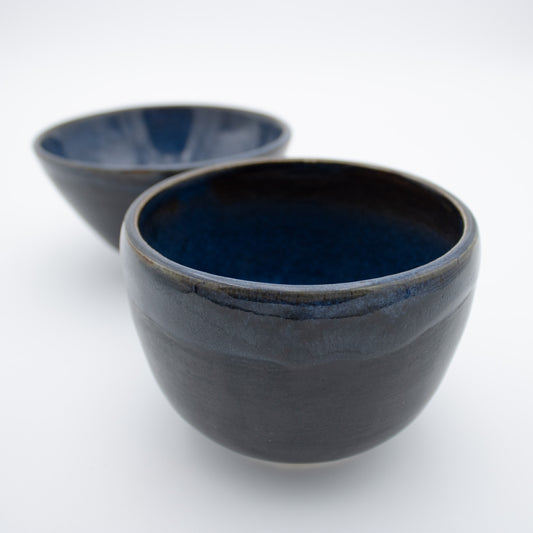 Black and Blue Set of 2 Bowls