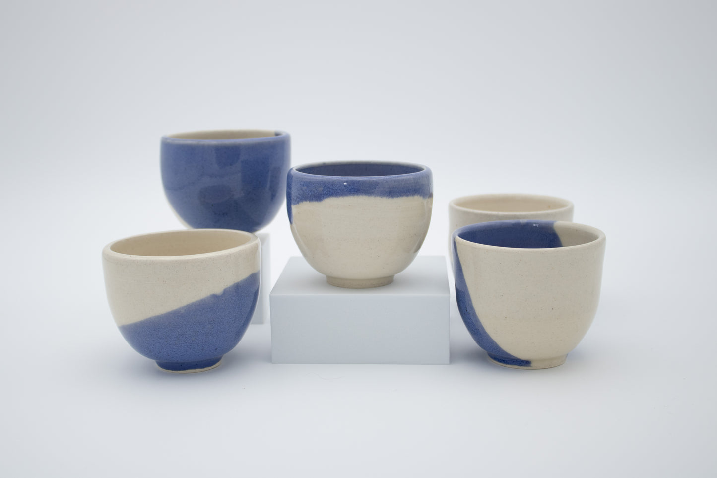 Set of Five Handleless Cups